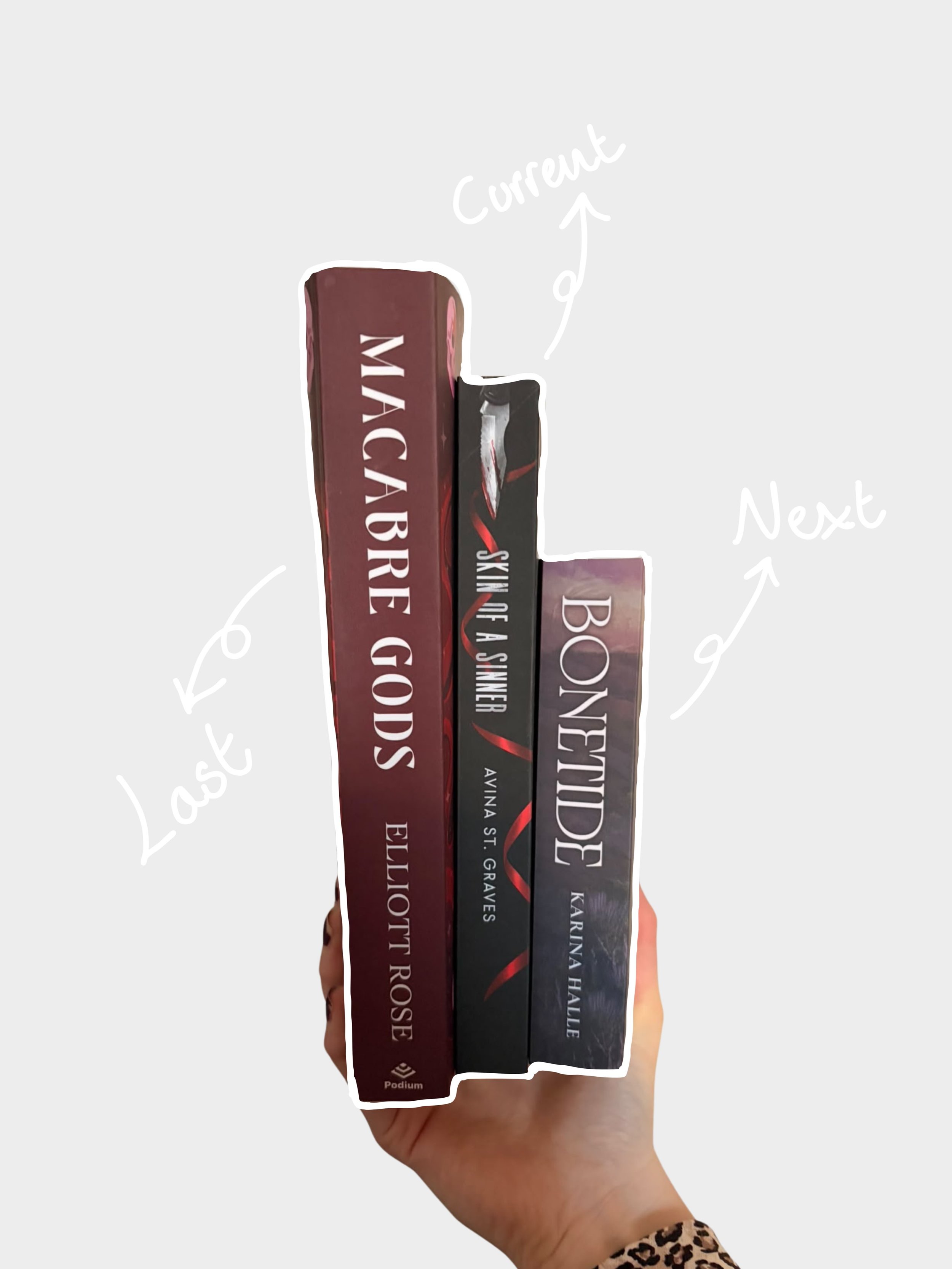 What we&rsquo;re both reading at the moment 🖤 Who&rsquo;s are better?

Abbey&rsquo;s are all indie and self-published books from the wonderful @thesinfulspine in Newcastle. Macabre Gods, Skin of a Sinner, and Bonetide are all dark romances and they 