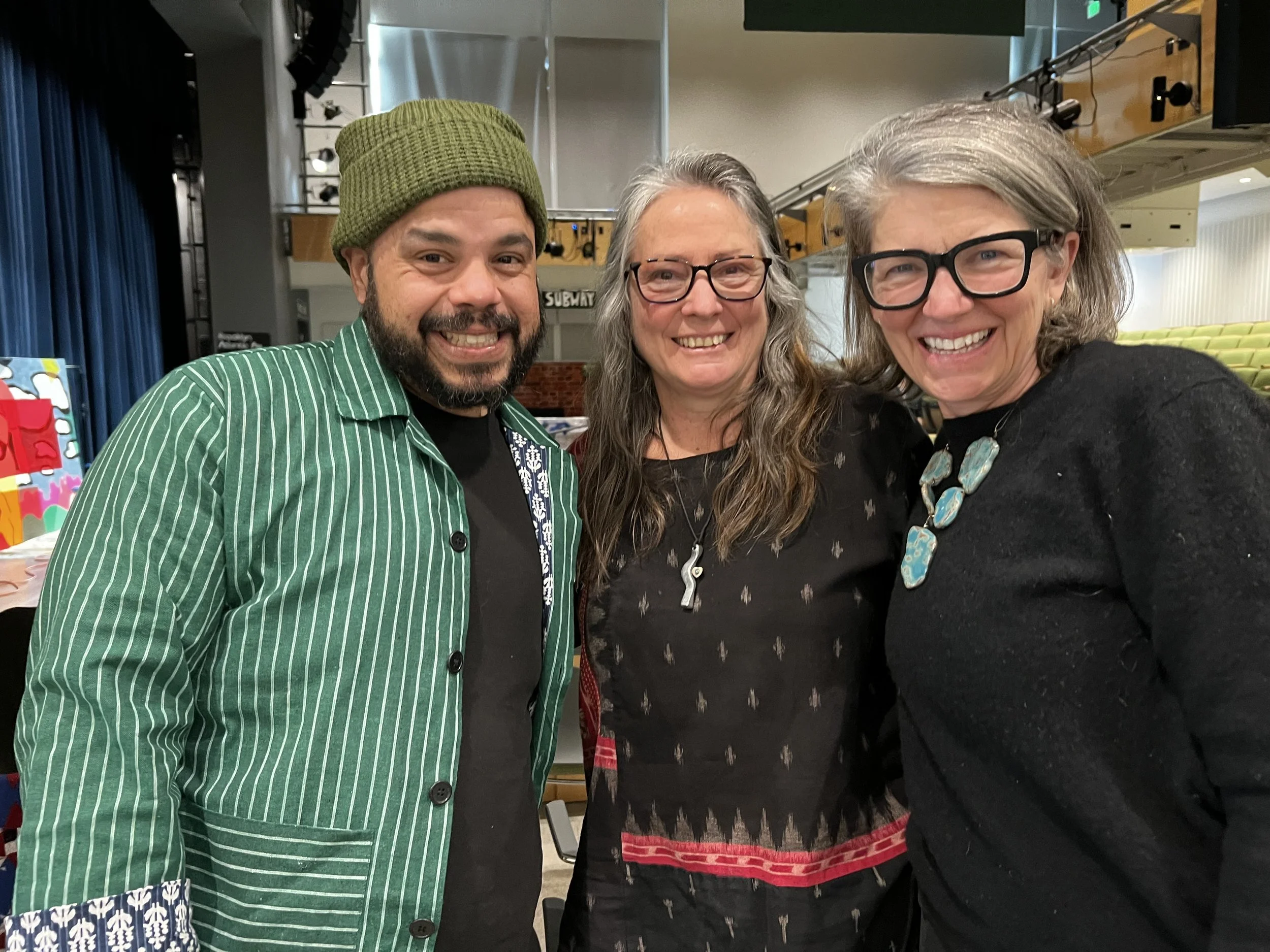 Roberto with Brooks art teachers