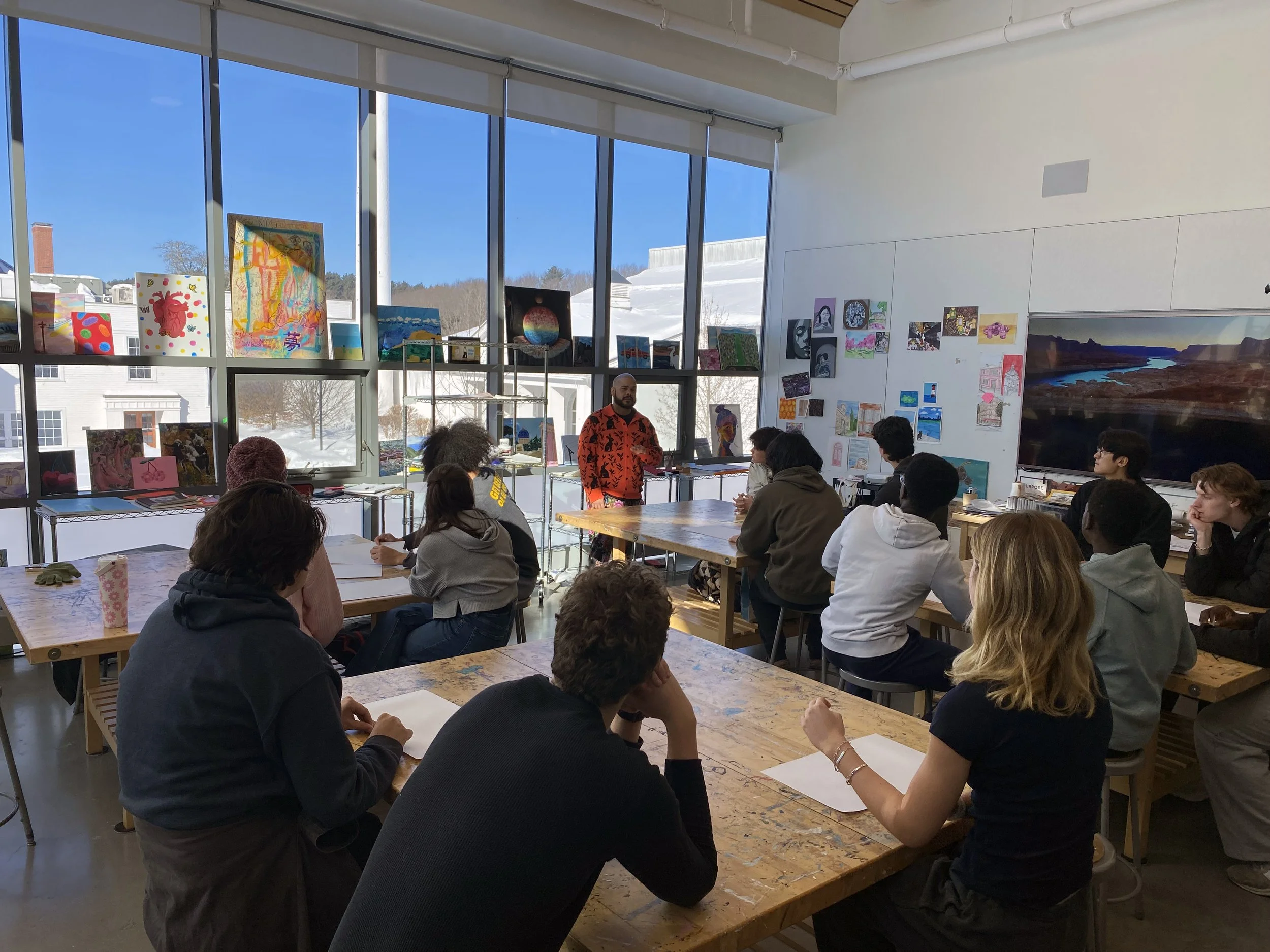 Roberto's demo of slide decorating