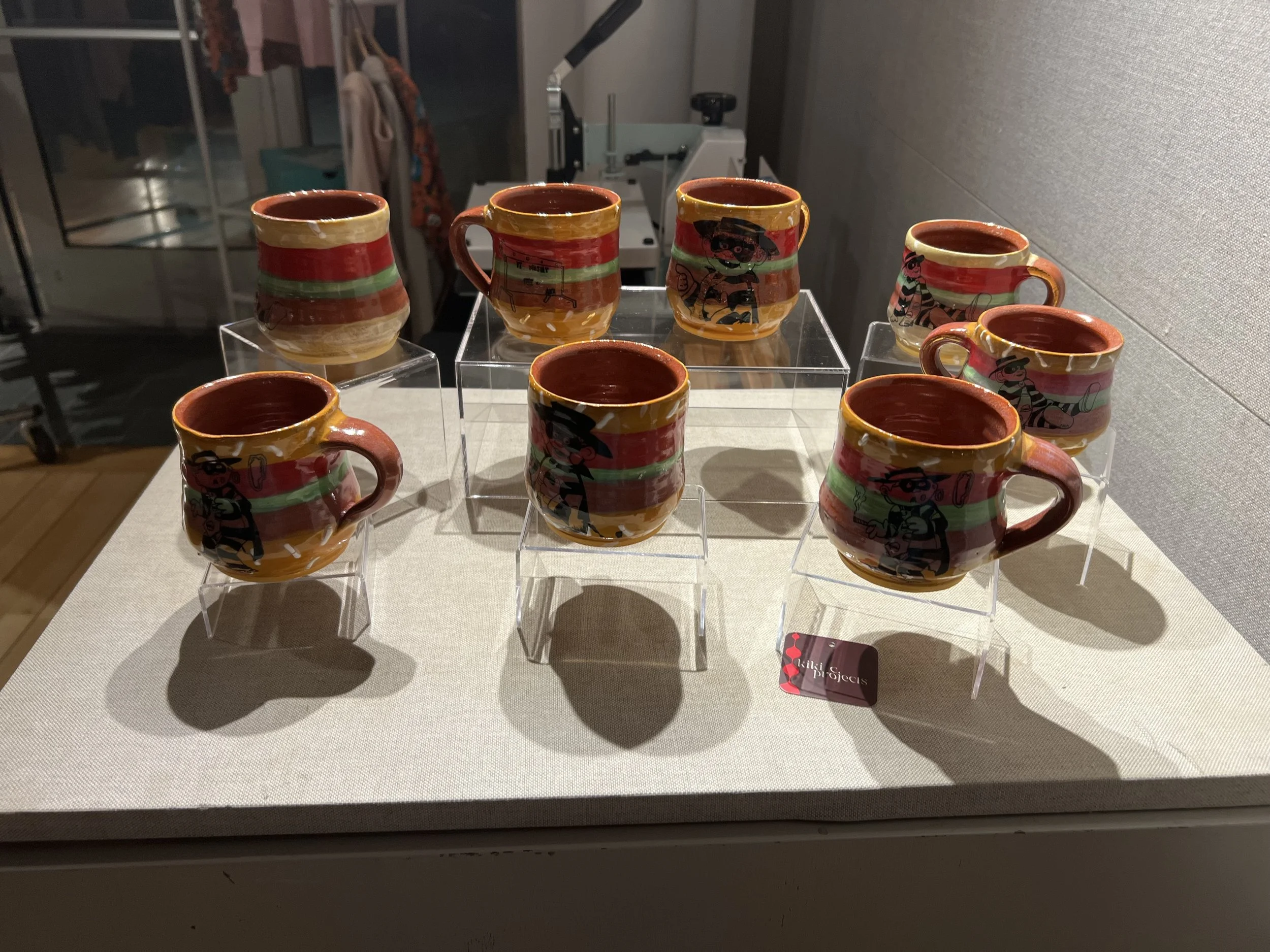 Hamburglar mugs in pop-up shop