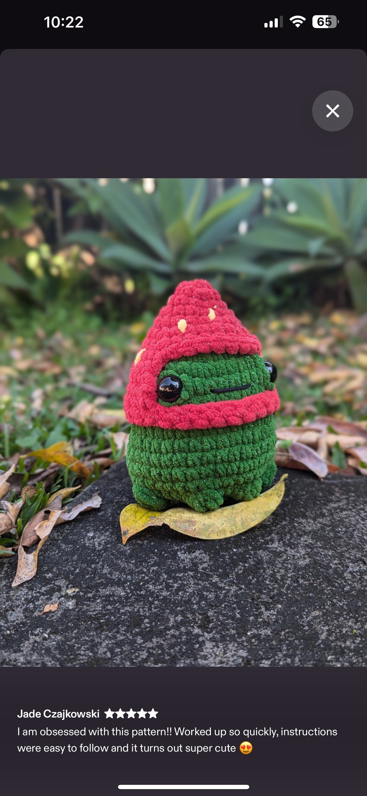 Strawberry frog crochet pattern