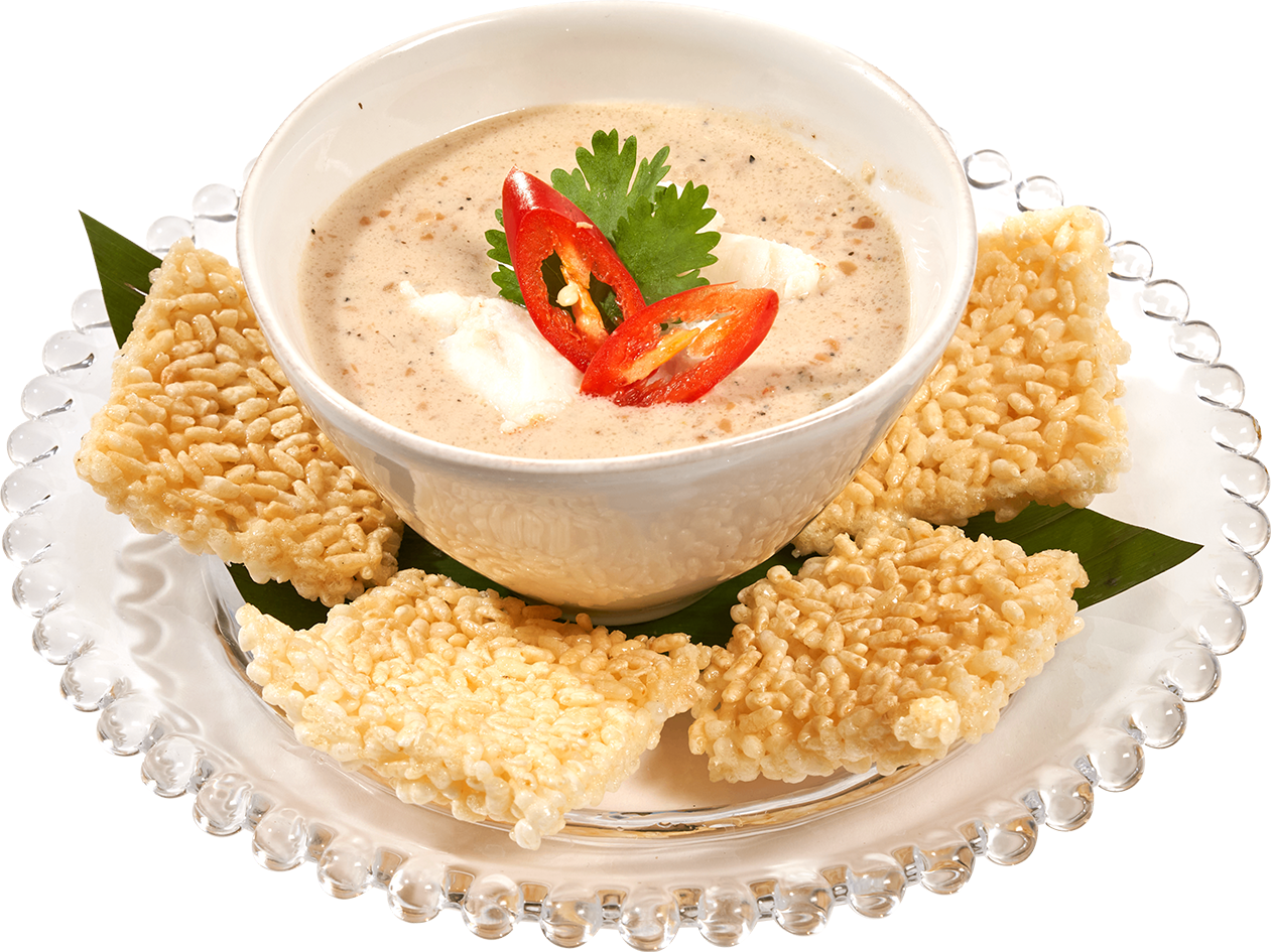 2. Crispy Rice with Crab and Shrimp Dipping Sauce
