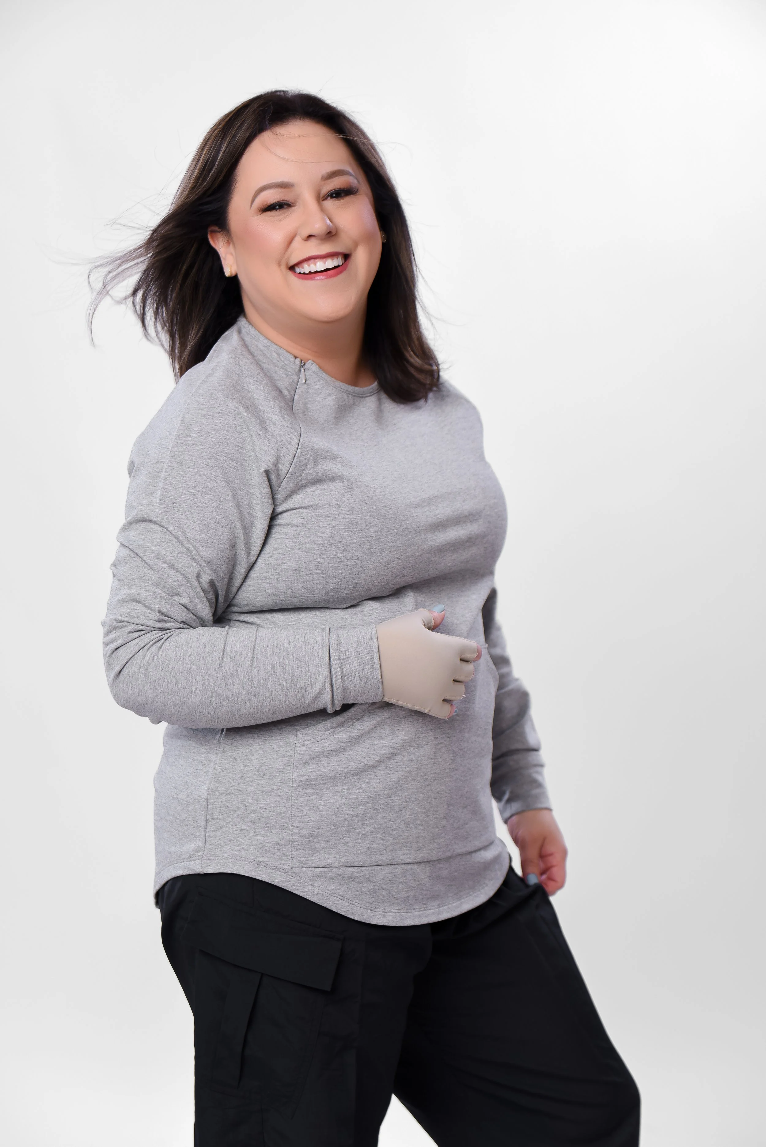 Chemo Port Access Top – Long Sleeve Treatment Shirt