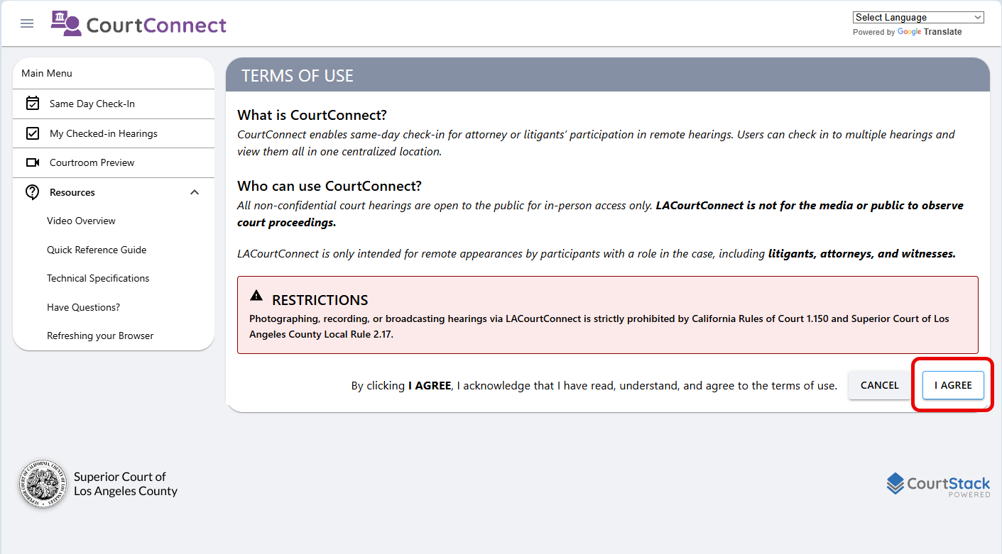 September 2026 Update:  LASC Remote Hearing Check-In Guide for Reporters