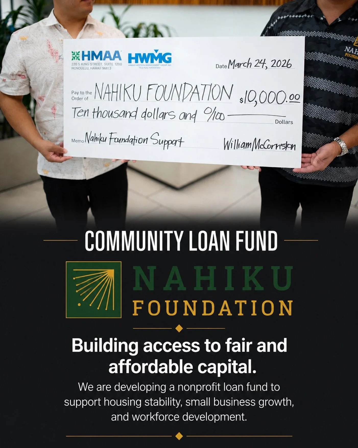Access to fair and affordable capital can create life-changing opportunities for families, entrepreneurs, and local communities

#nahikufoundation #community #workforcedevelopment #mentorship