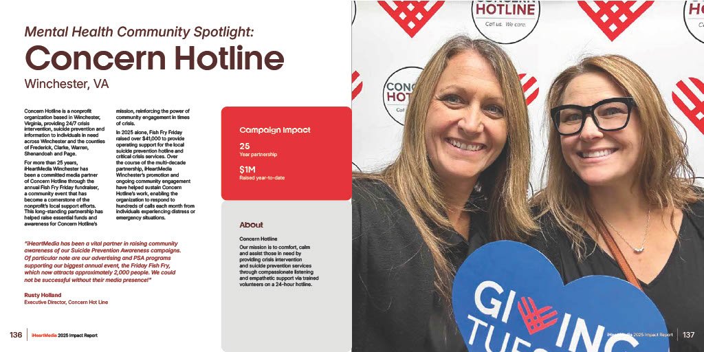 Concern Hotline Featured in the 2025 iHeartMedia Impact Report