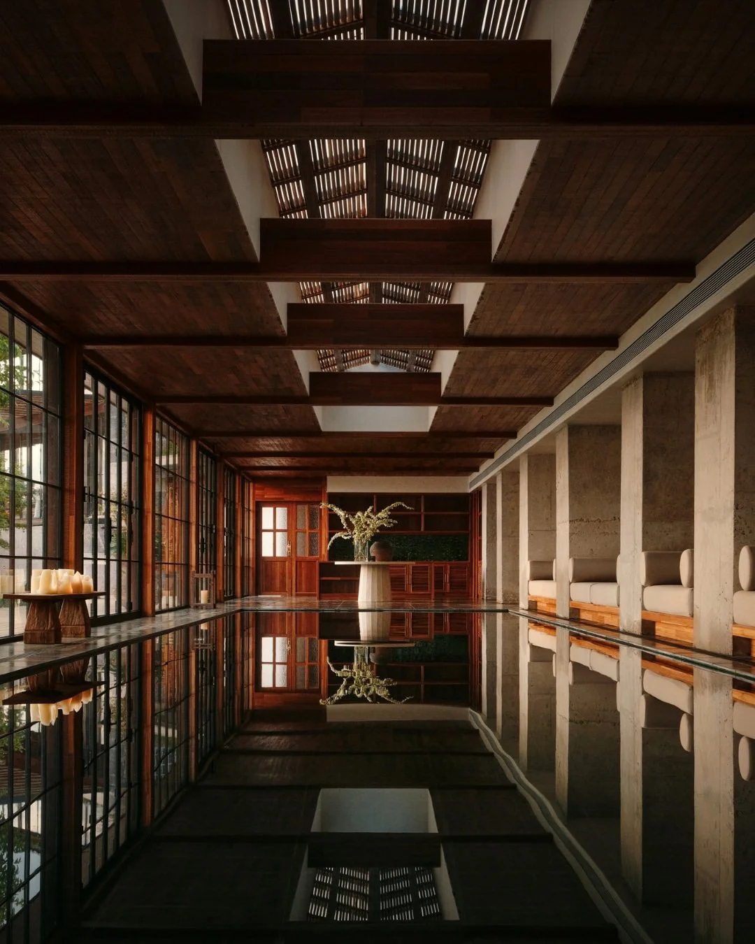 Muxi Huoshan rests on the slopes of Huoshan Mountain in Dali, Yunnan, a mountain retreat embedded within native pine forest 2200 meters above sea level, a private resort built on former rural land amid unspoiled mountain terrain on the outskirts of D