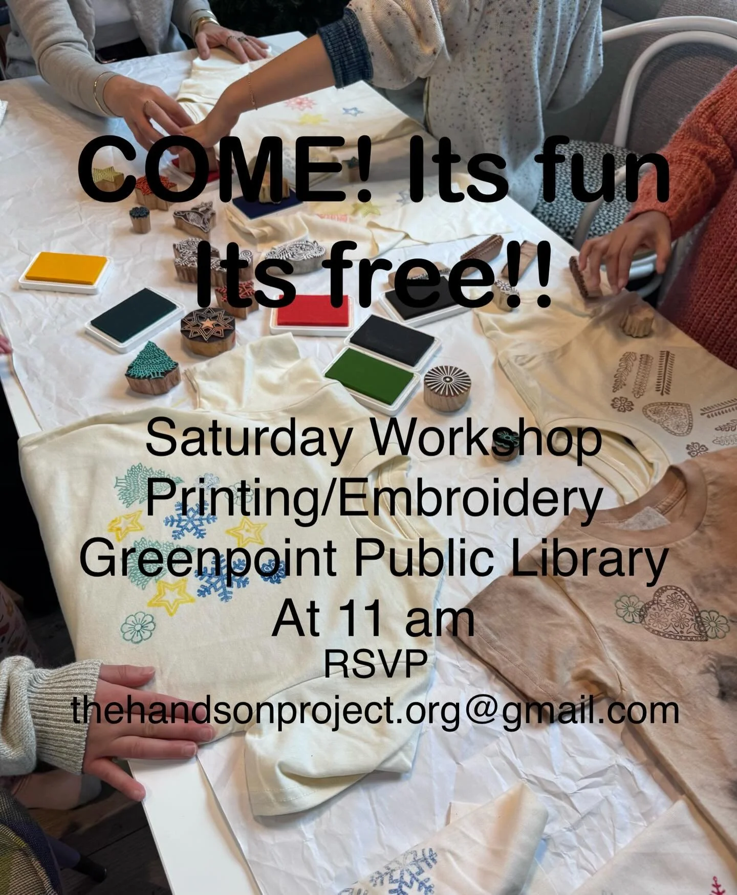 We are so happy to host another FREE workshop for local kids 7-13 y/o at the Greenpoint Public Library

Thank you @industryofallnations