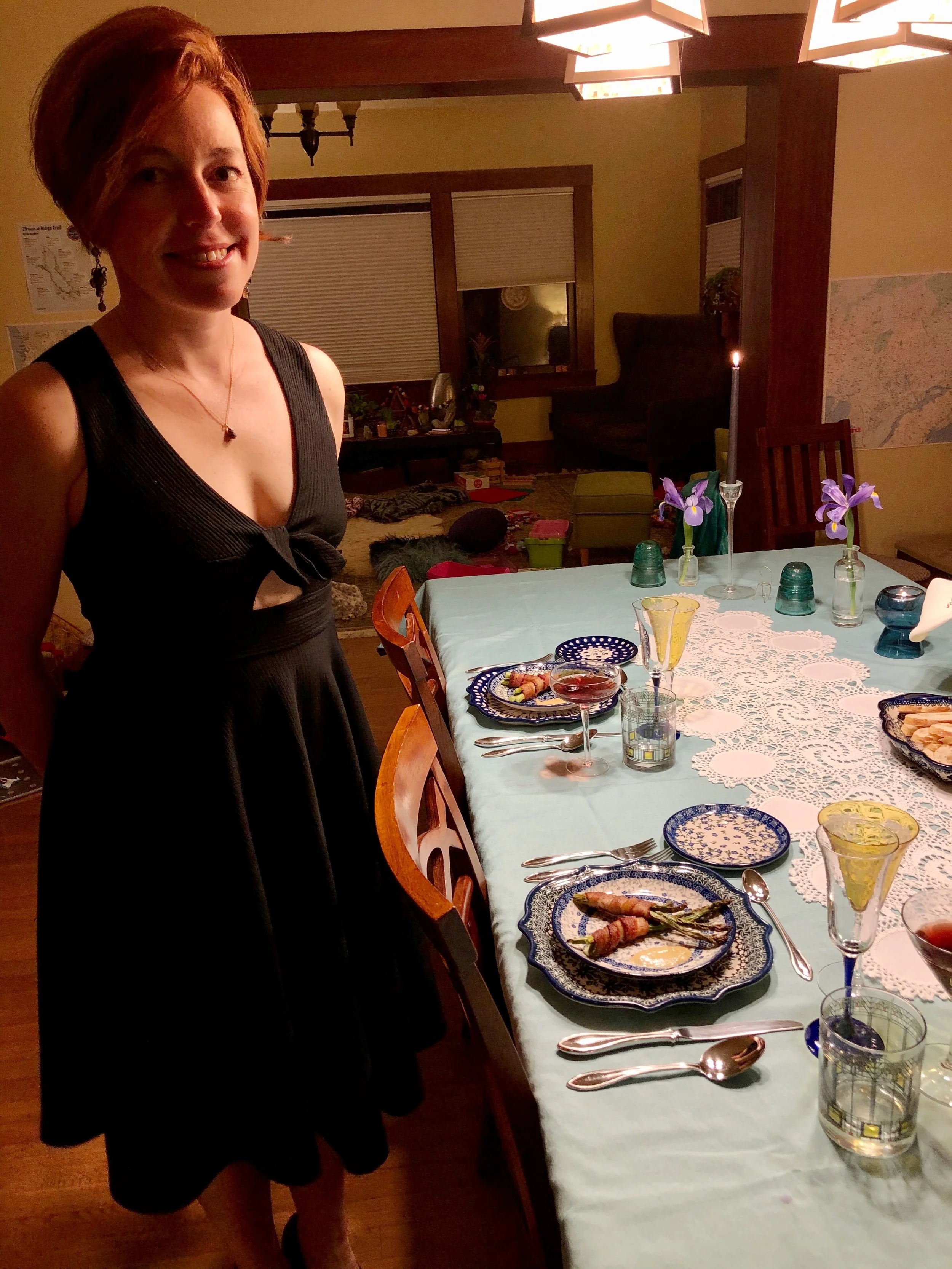 Pandemic dinner date @ 66th St house (aka. Yellow House), March 2020