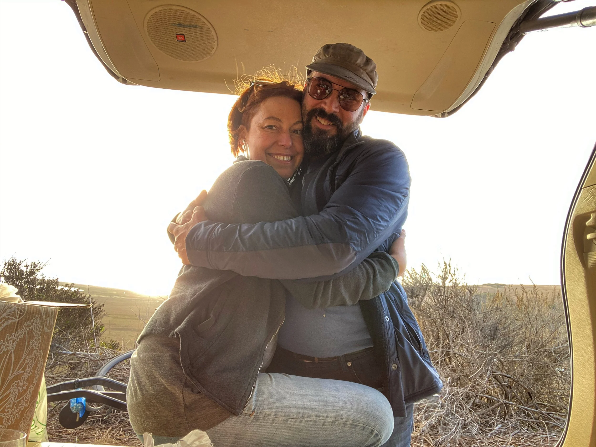 Oyster picnic by the side of the road, Tomales Bay, CA, October 2020