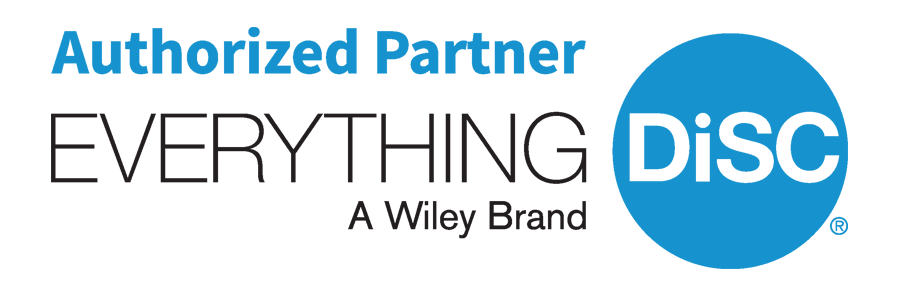 Authorized Partner of Everything DiSC logo with blue and black text and a blue circle.