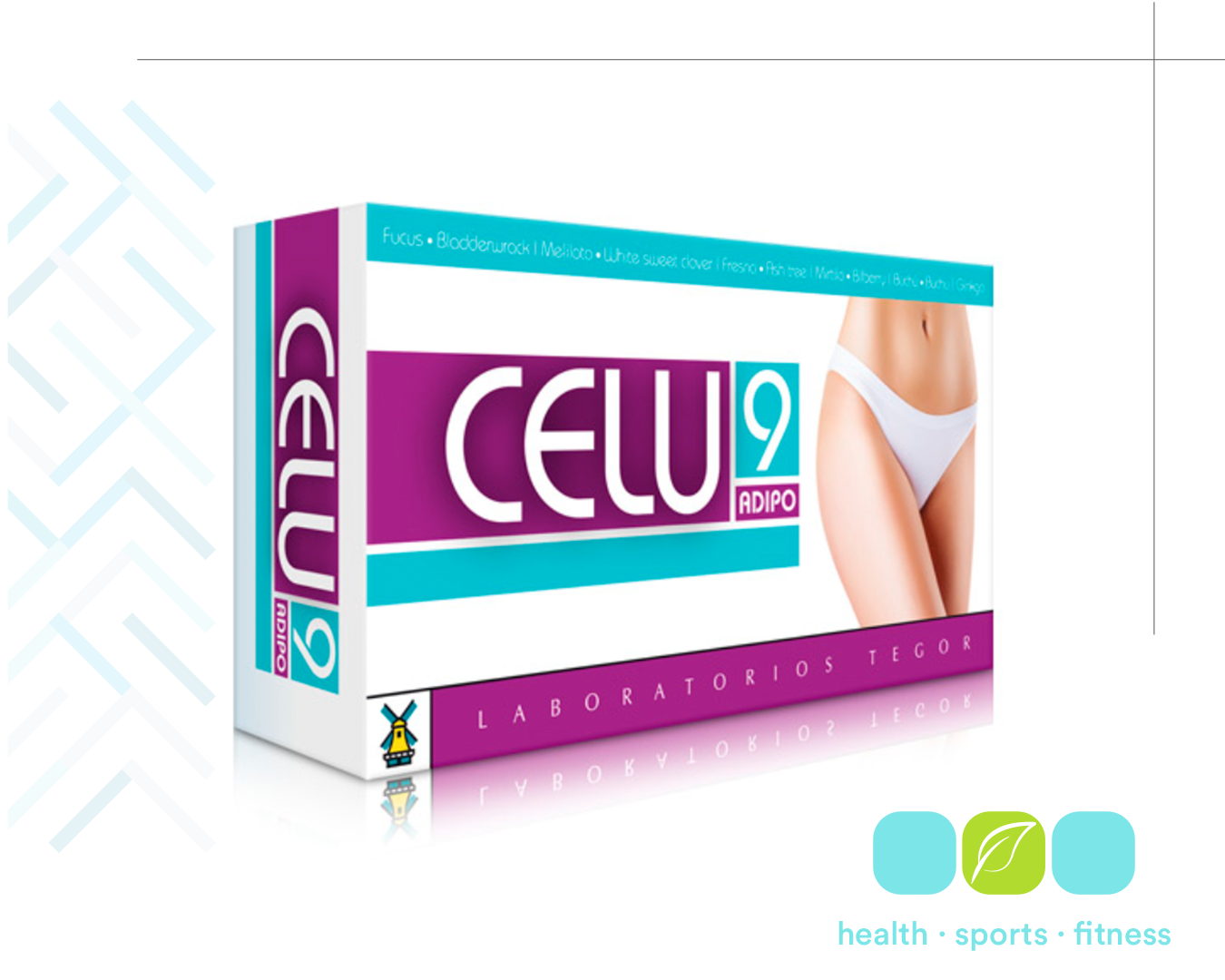Q 297.00 Celu9adipo 45 caps, Diseñado específicamente para actuar como un anticelulítico de triple acción.