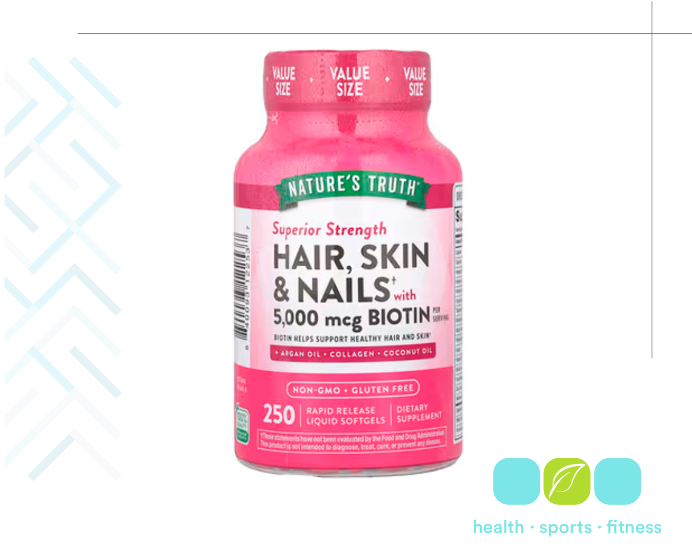 Q 350.00 Hair skin nails 250 softgels. Un complejo vitamínico integral para la belleza desde el interior. 