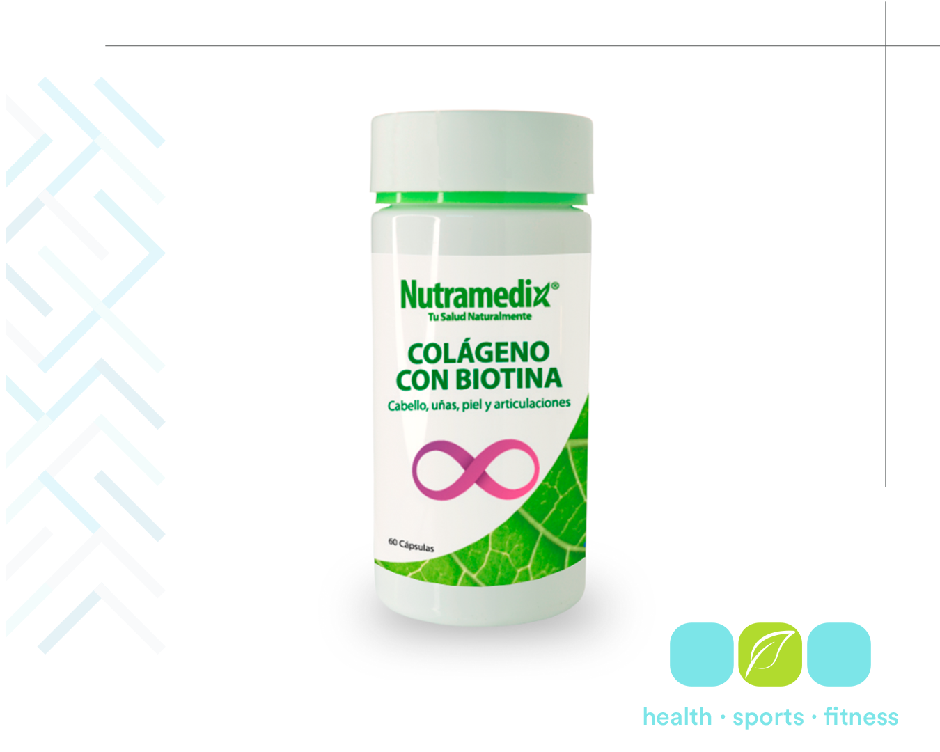 Q 203.00 Colágeno con Biotina 60 cap. Rejuvenecer la piel y fortalecer el cabello y las uñas. 