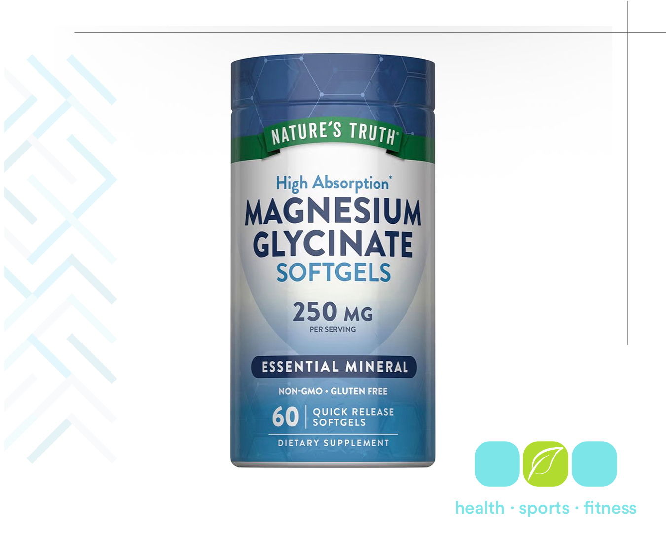 Q 207.00 Magnesium Glicinate 60 softgels. Promover la relajación muscular y mejorar la calidad del descanso. 