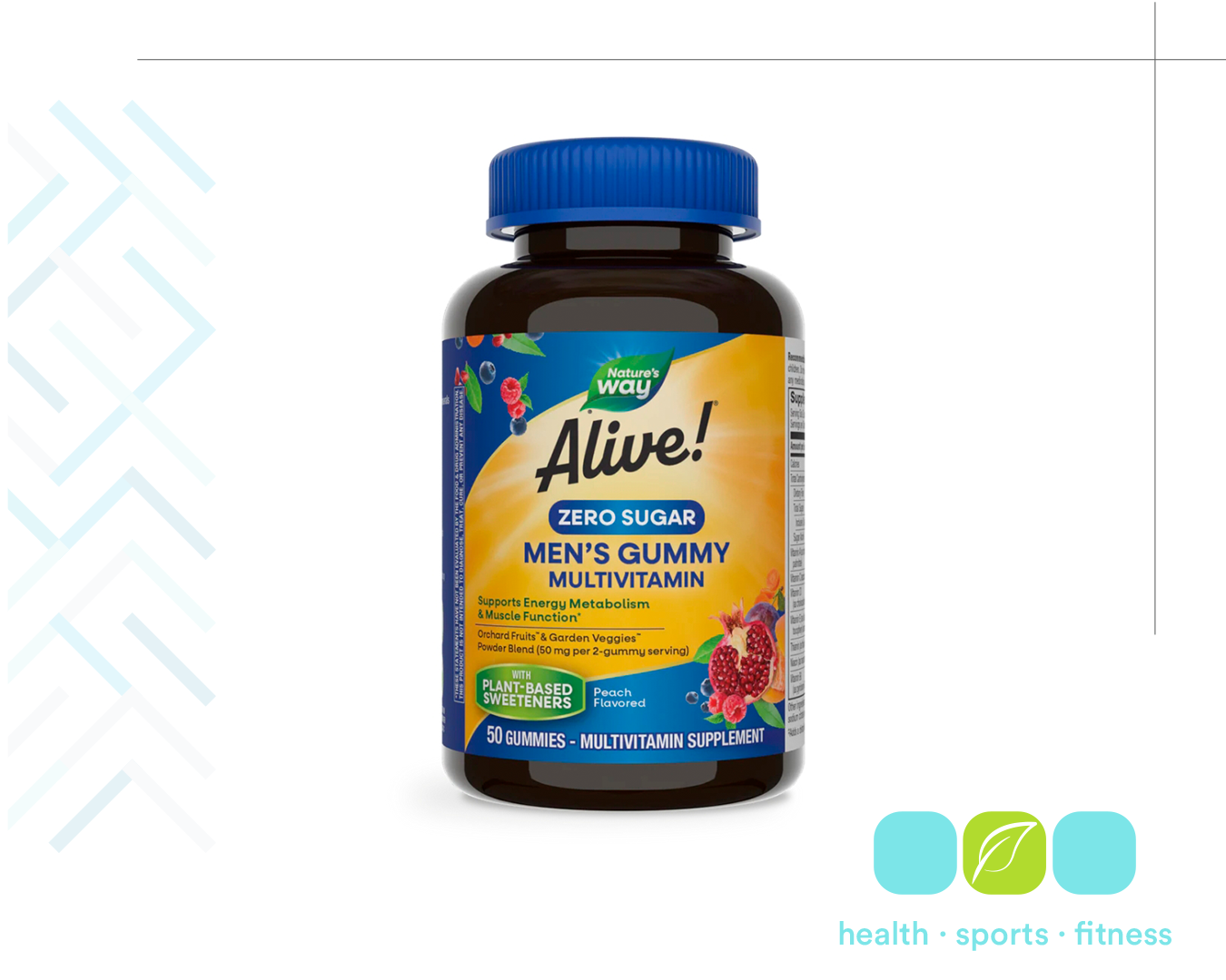 Q 217.00 Alive Mens 50 Gummies. Aporta energía, vitalidad y soporte nutricional completo a hombres adultos jóvenes y de mediana edad. 