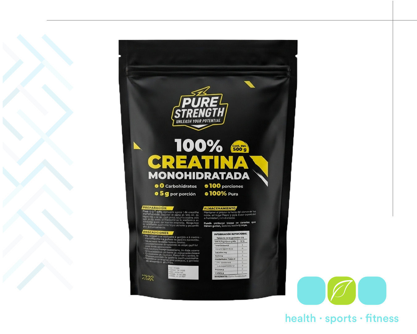 Q 252.00 100% Creatina 500gr - 100porc, Aumentar la fuerza, la potencia muscular y acelerar la recuperación.