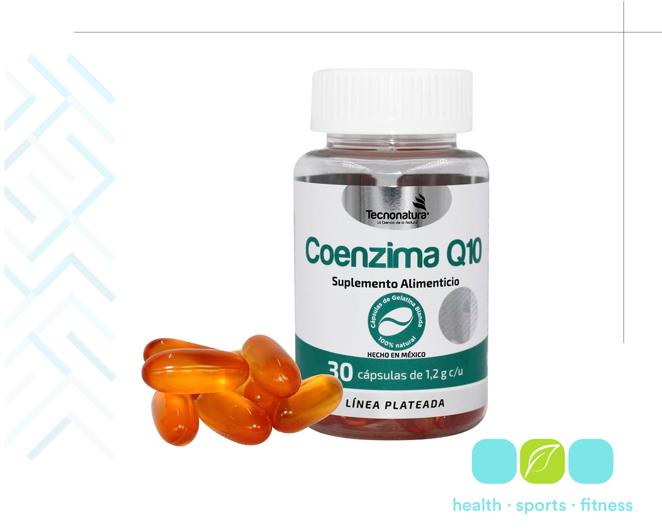 Q 367.00 Coenzima Q10 - 30caps. Producir energía celular y proteger la salud del corazón. 
