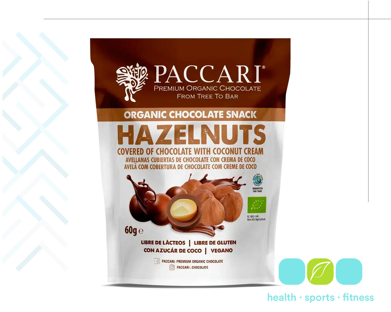 Q 45.00 Avellanas cubiertas de chocolate. Un snack saludable y energético. 