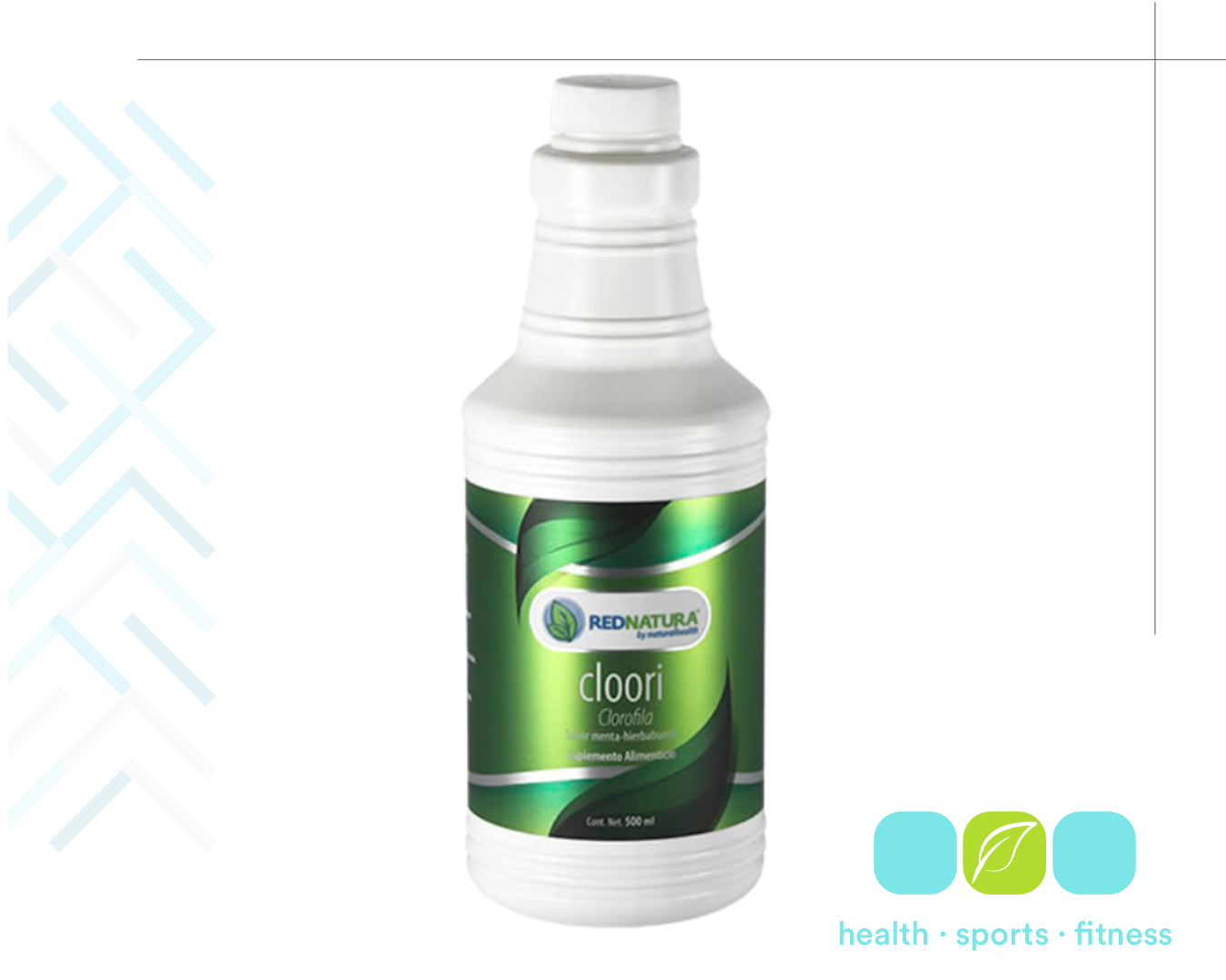 A white plastic bottle of dietary supplement labeled 'Clori' with a green and black label, featuring the logo 'RED NATURA' and a leaf icon. The bottle has a white cap and contains herbal supplement.