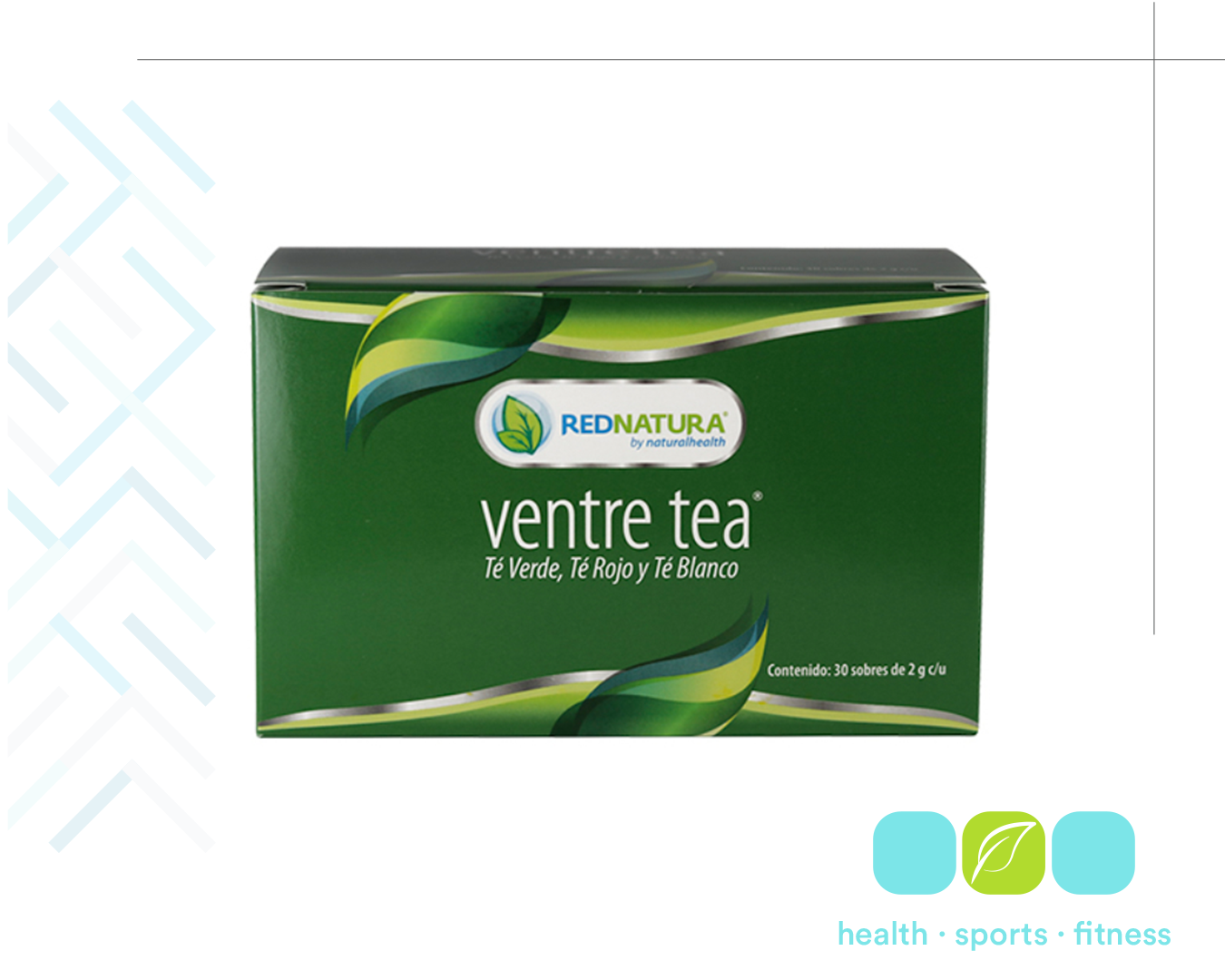 Q 169.00 Ventre Tea 30 sobres. Un auxiliar natural para la pérdida de peso y el estreñimiento. 