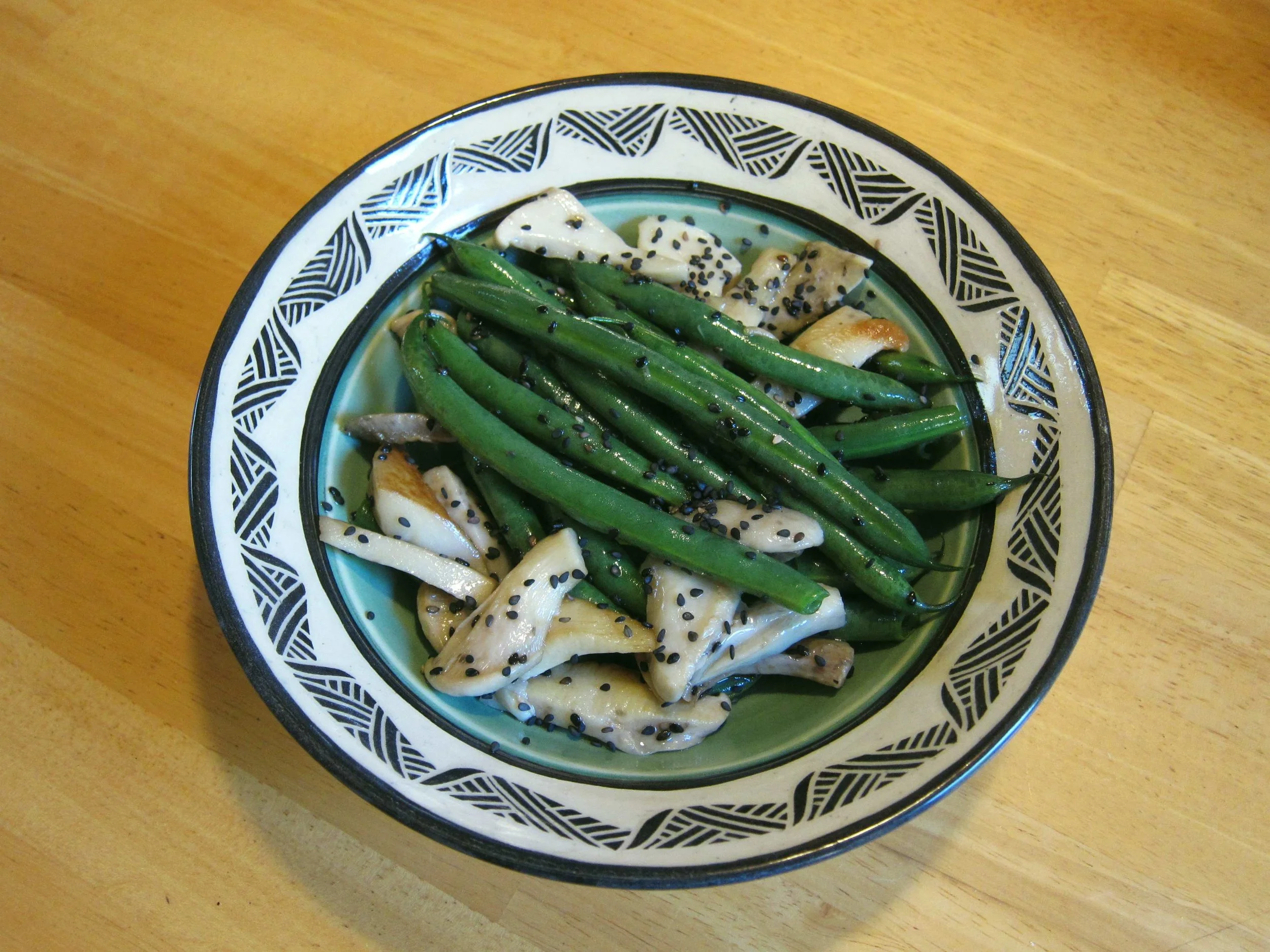 Nebrodini Bianco with Green Beans and Black Sesame