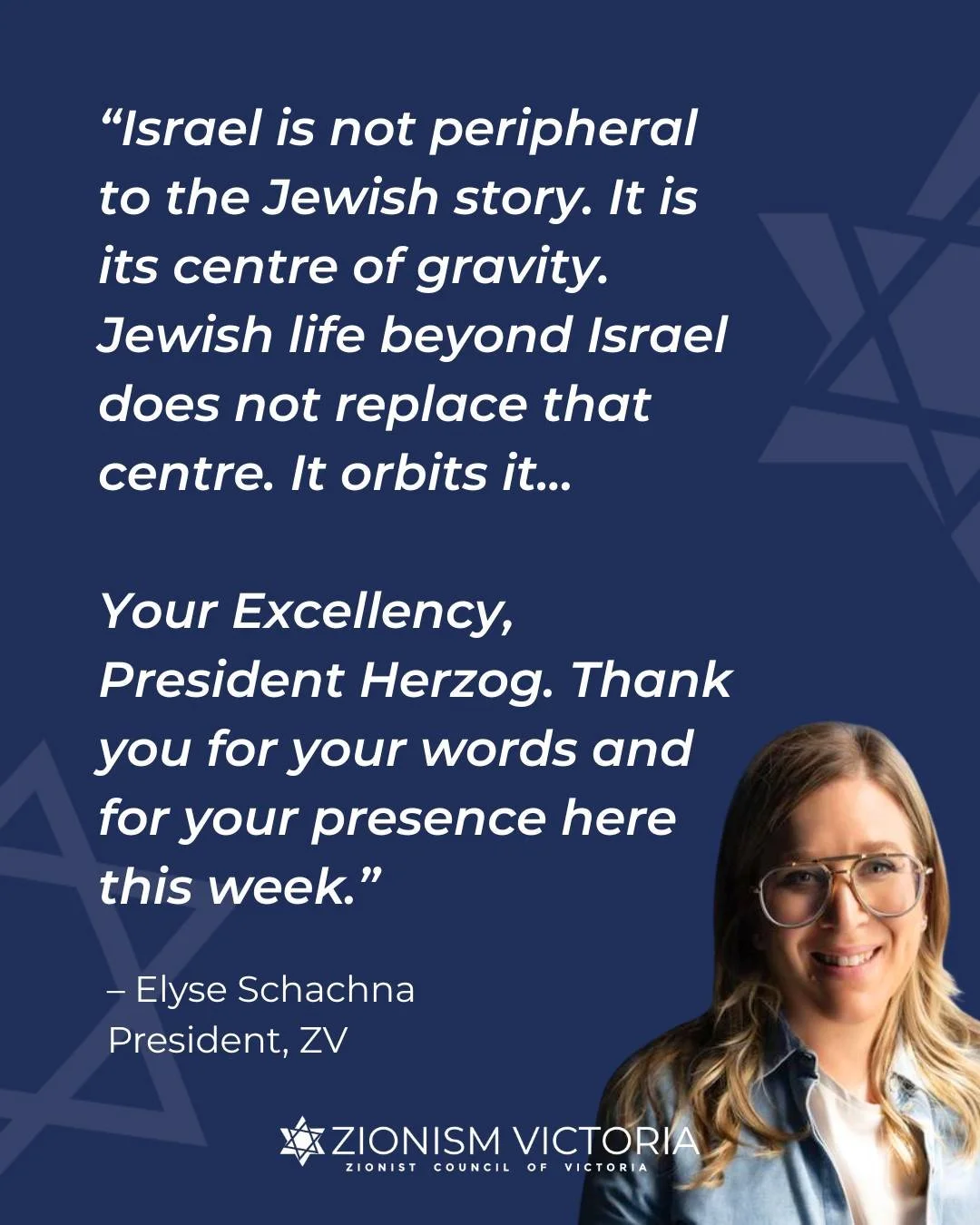 &ldquo;That standing ovation began in one room, but it echoed across continents &ndash; carrying the weight of generations. It wasn&rsquo;t just a community on its feet. It was Jewish history: from Abraham and Sarah, to Moses and Miriam, Queen Esther