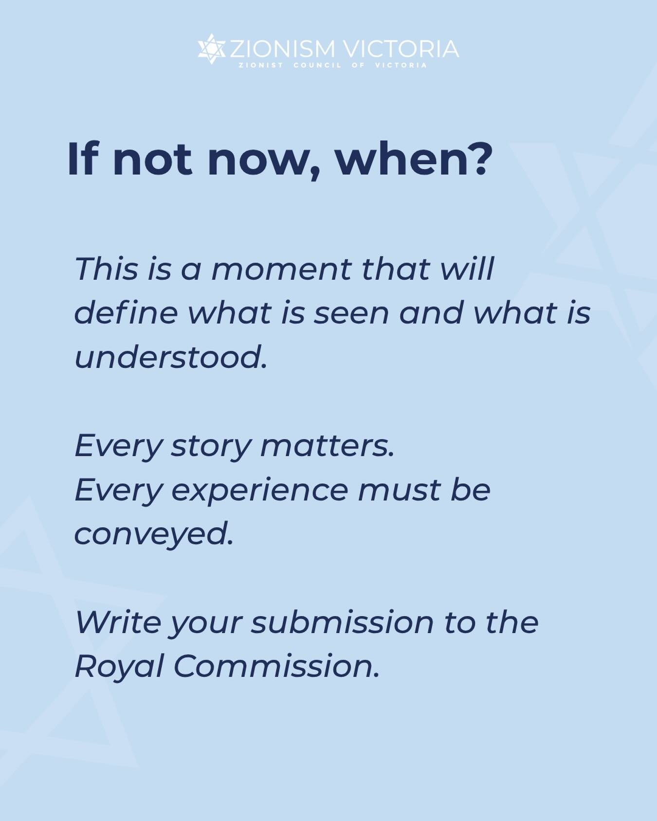 Write it. Submit it. Be heard.
https://asc.royalcommission.gov.au/share-your-story/submissions