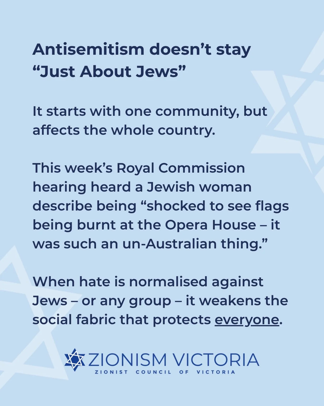 This is not &ldquo;just a Jewish issue.&rdquo;
It is an Australian issue.