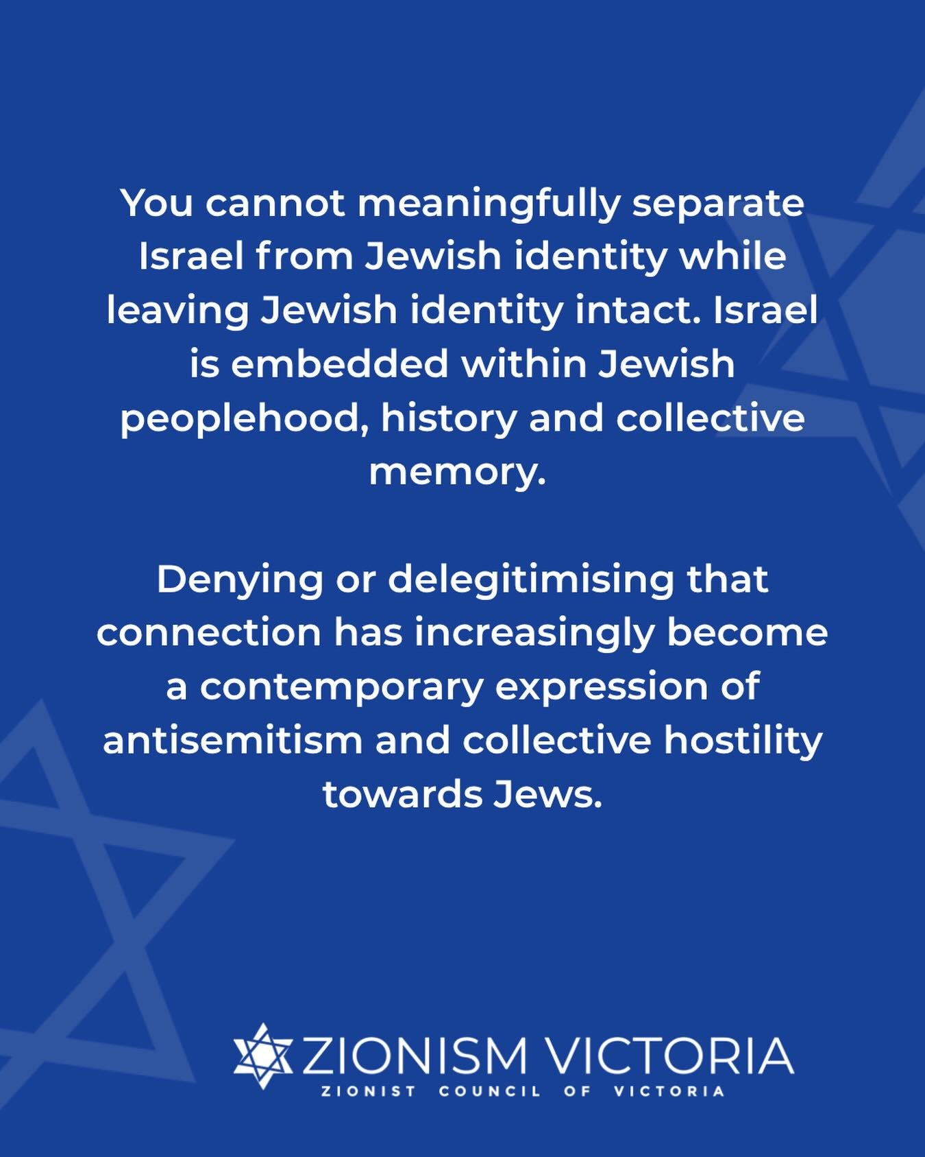 You cannot meaningfully separate Israel from Jewish identity while leaving Jewish identity intact. Israel is embedded within Jewish peoplehood, history and collective memory. Denying or delegitimising that connection has increasingly become a contemp