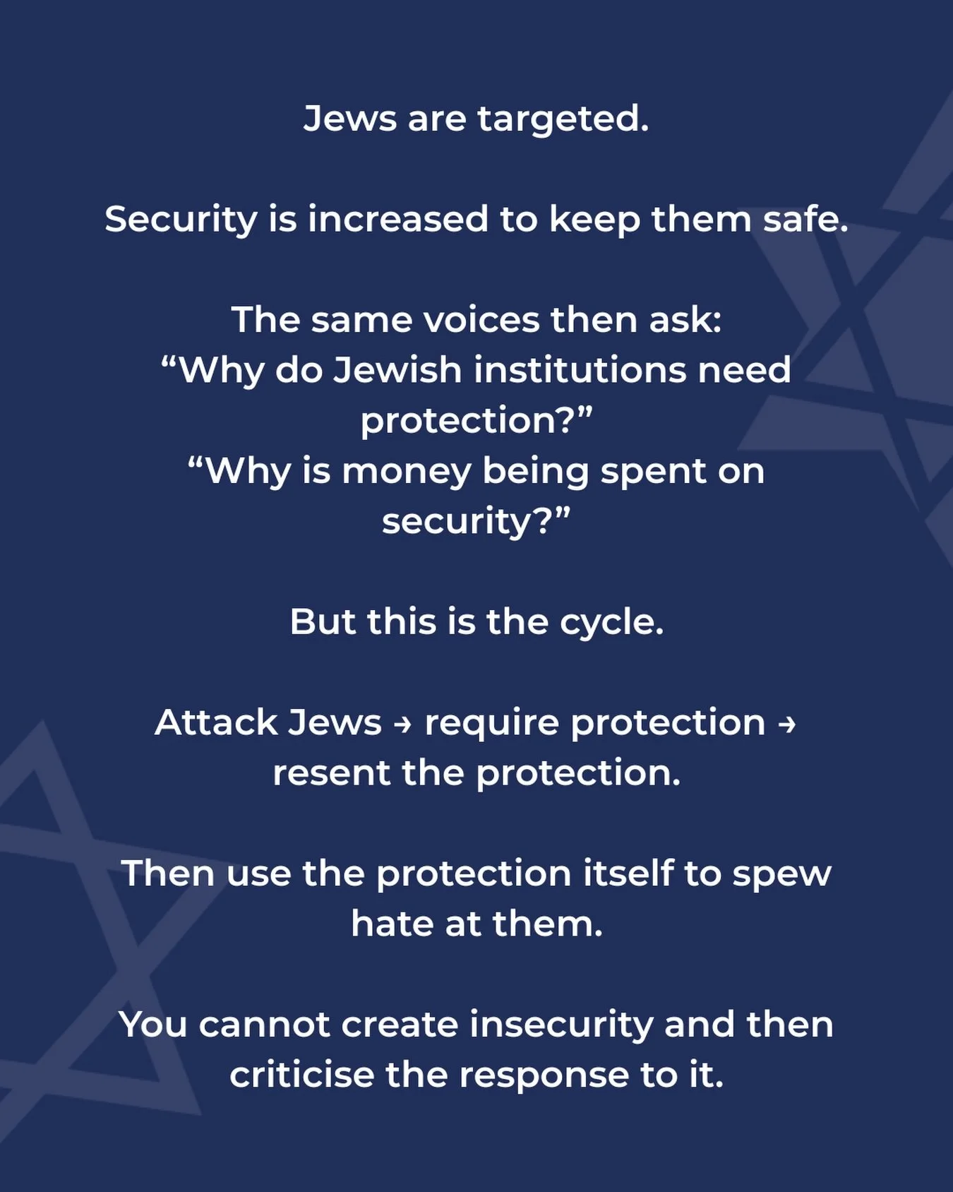 If Jewish schools, synagogues and communities need safeguarding, ask why that became necessary in the first place.