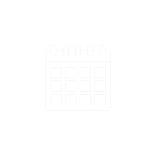 Simple white calendar icon on a black background.