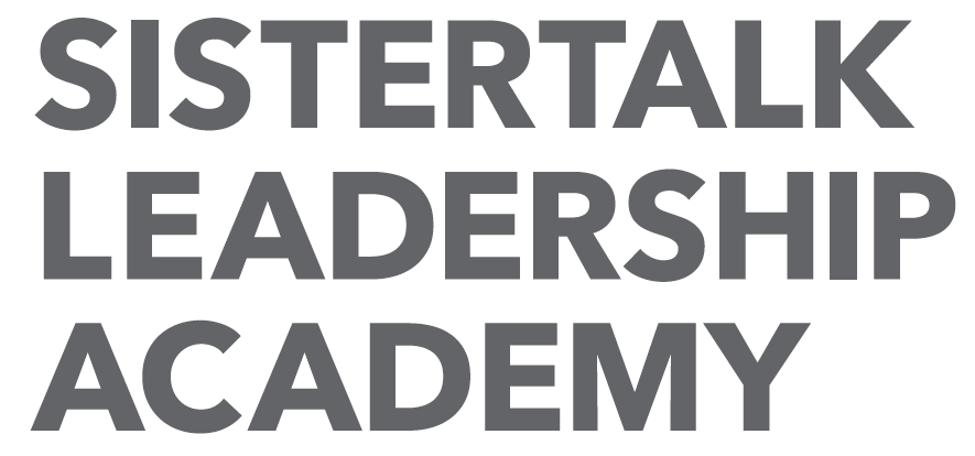 Text reading "SISTER TALK LEADERSHIP ACADEMY" in large bold letters
