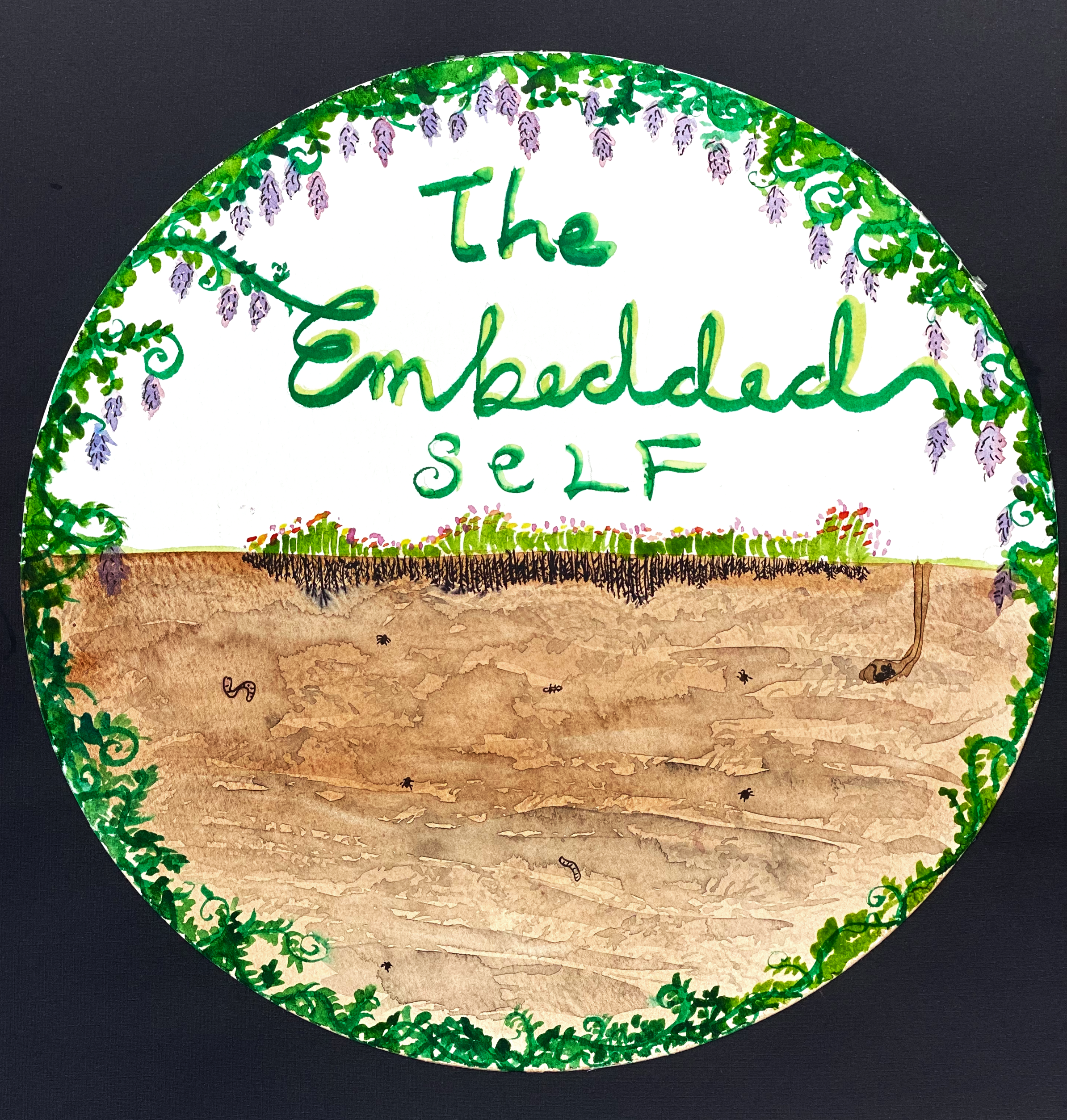 A series of watercolors exploring the ways our- self is embedded, embedded like a seed within us, in relationship, in culture, in place, in spirit.