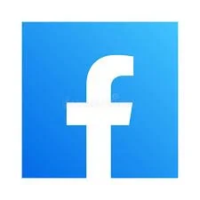 Facebook logo with a blue background and white lowercase 'f'