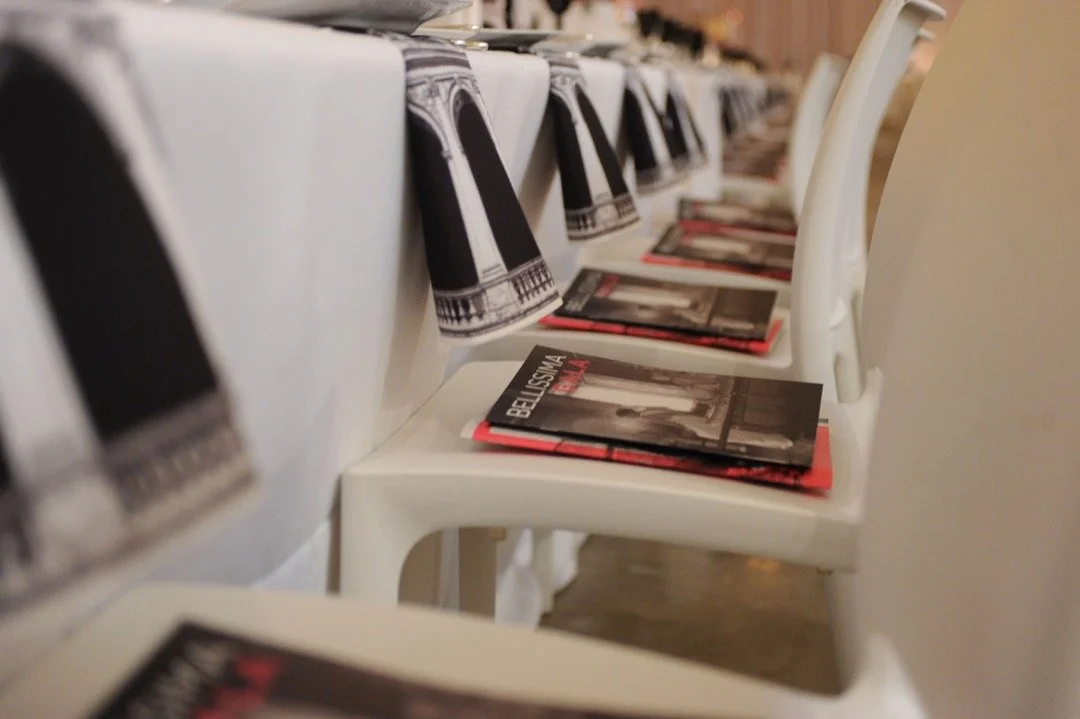 Menus and napkins placed on chairs in a restaurant or cafe