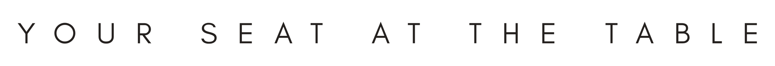 Text reading 'Your seat at the table' in black on a white background.