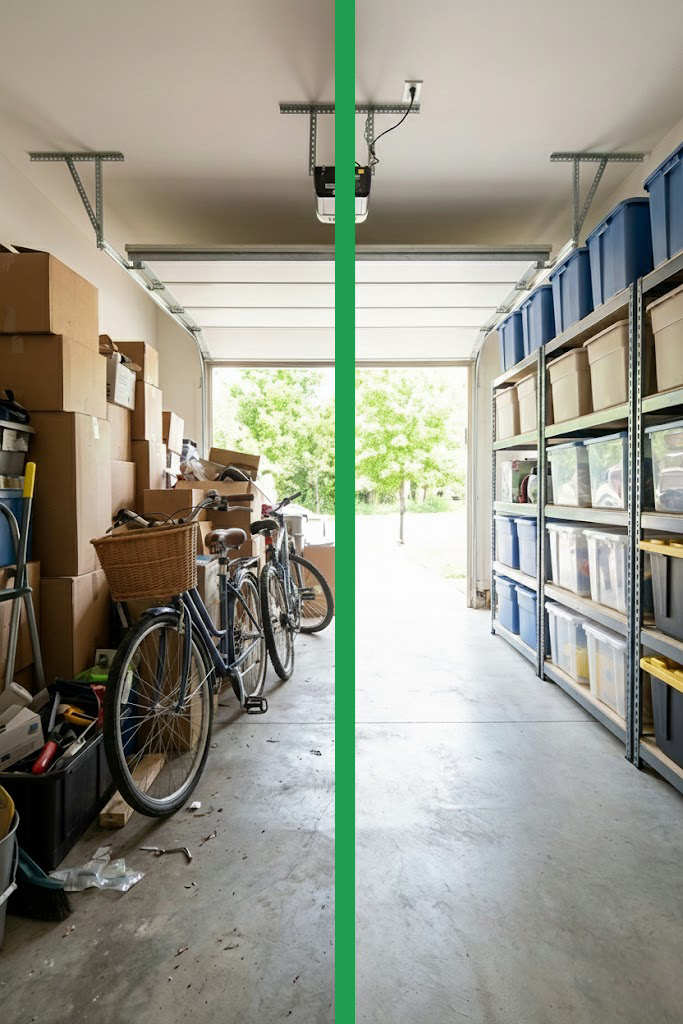 Before and after completed job