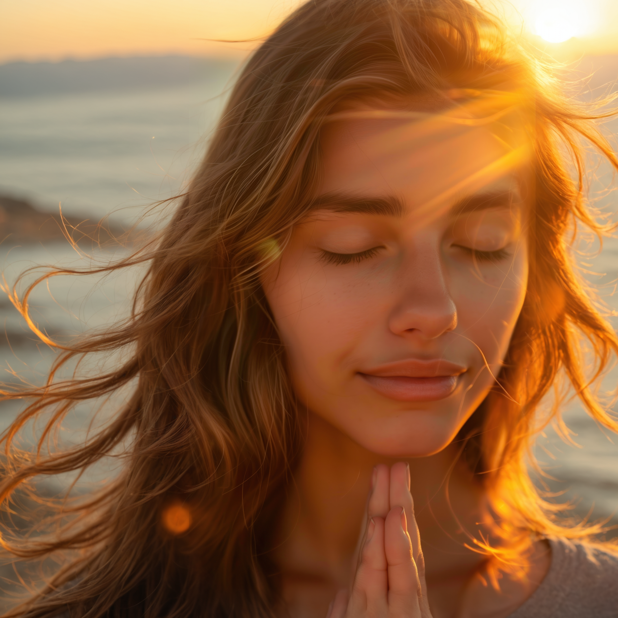 Serene Meditation at Sunset.png