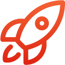 abstract rocket icon