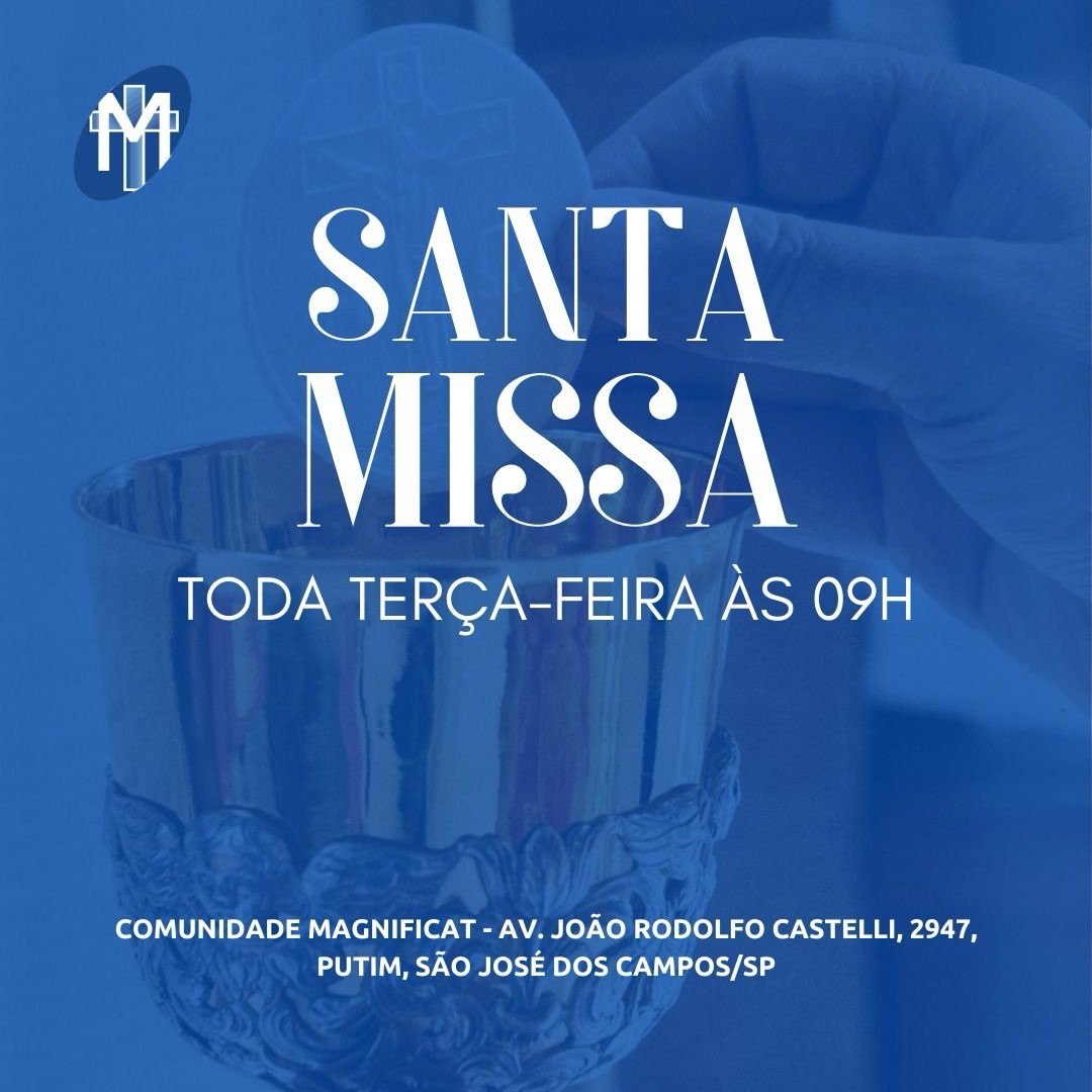 Amanh&atilde; &eacute; dia de Santa Missa na Comunidade Magnificat Jesus te espera. 

#santamissa #magnificat