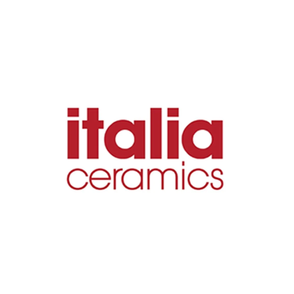 Logo of Italia Ceramics with red text on a white background. Tayla Stabile. Videography. Photography. Content creation. Adelaide videographer. Camera Operation. 