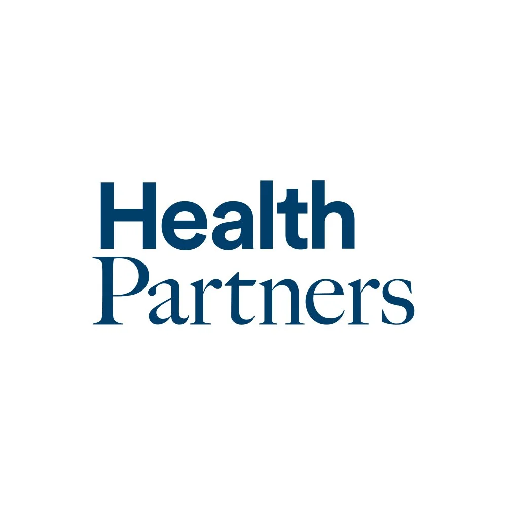 Logo with the words 'Health Partners' in blue text. Tayla Stabile. Videography. Photography. Content creation. Adelaide videographer. Camera Operation. 