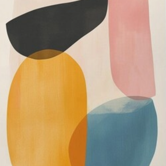 Abstract pastel artwork representing calm, professional digital support for mental health providers