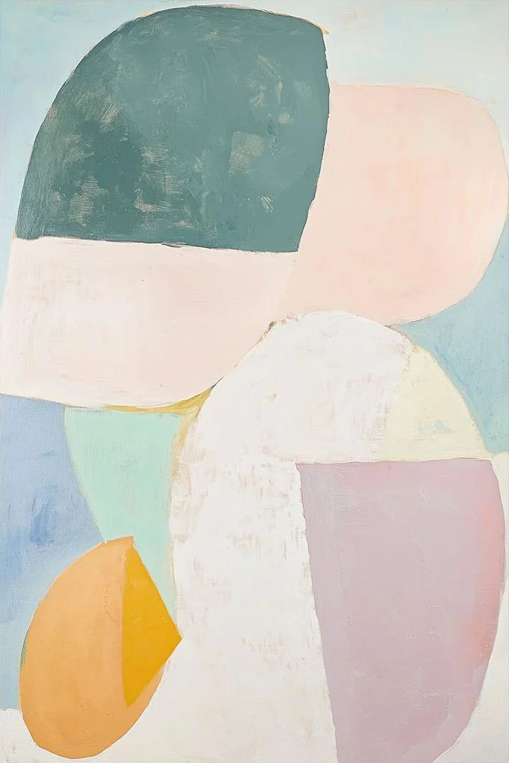 Abstract pastel artwork representing calm, professional digital support for mental health providers