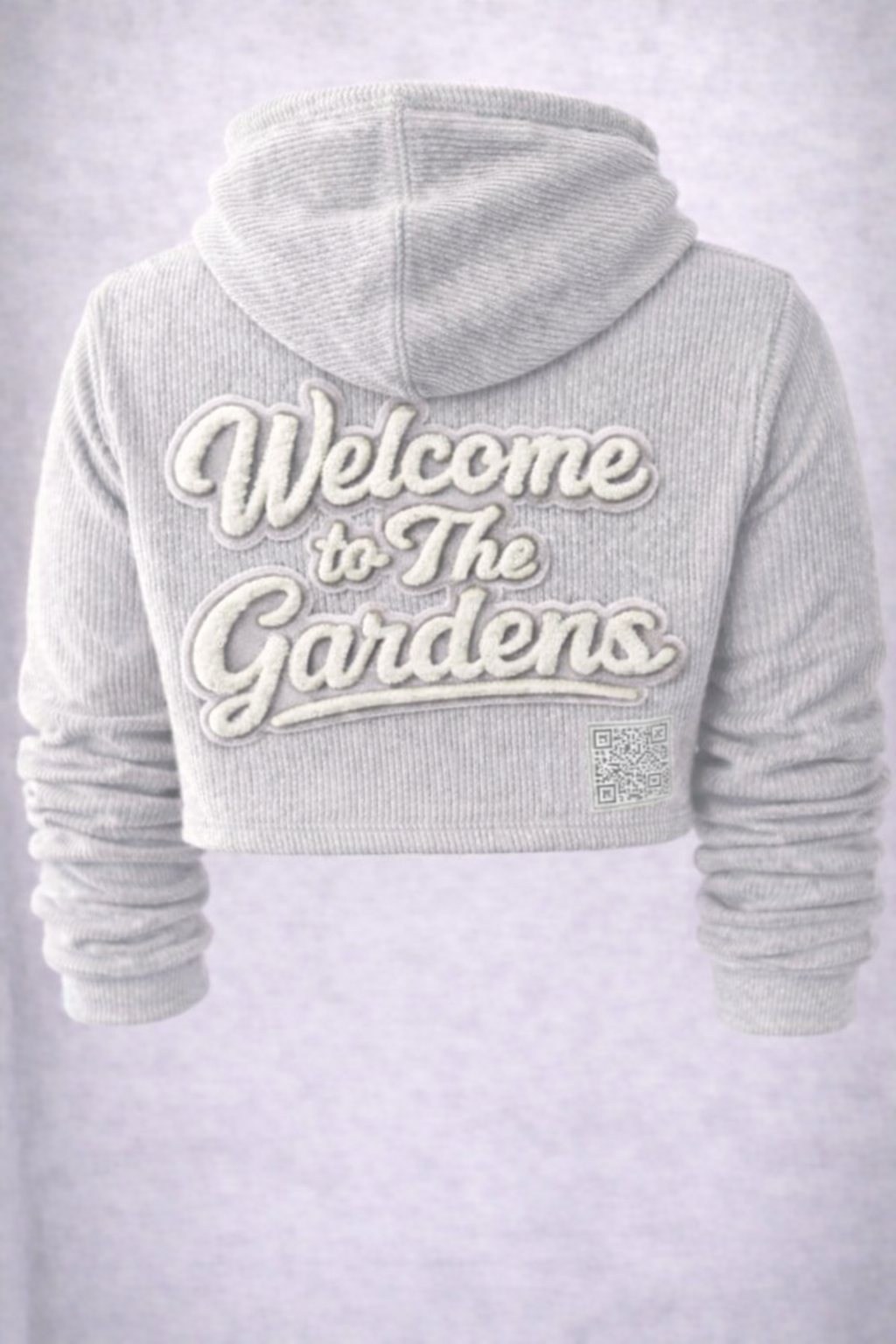 🧵 PRODUCT: GRDNS “Welcome to the Gardens” Crop Hoodie  1/25