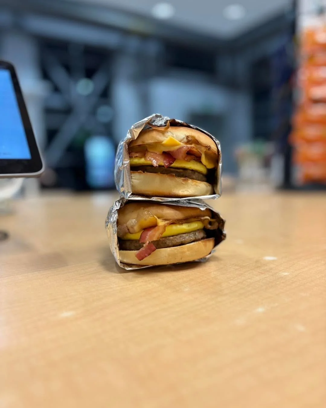 Yum yum in your tum tum 😋 who says you can&rsquo;t eat breakfast for lunch? Not us 😉 Come by or find us on DoorDash for all your breakfast sandwich needs