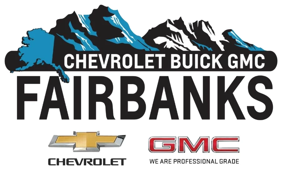 Chevrolet GMC of Fairbanks dealership logo, home location of Pit Stop Cafe inside the service center