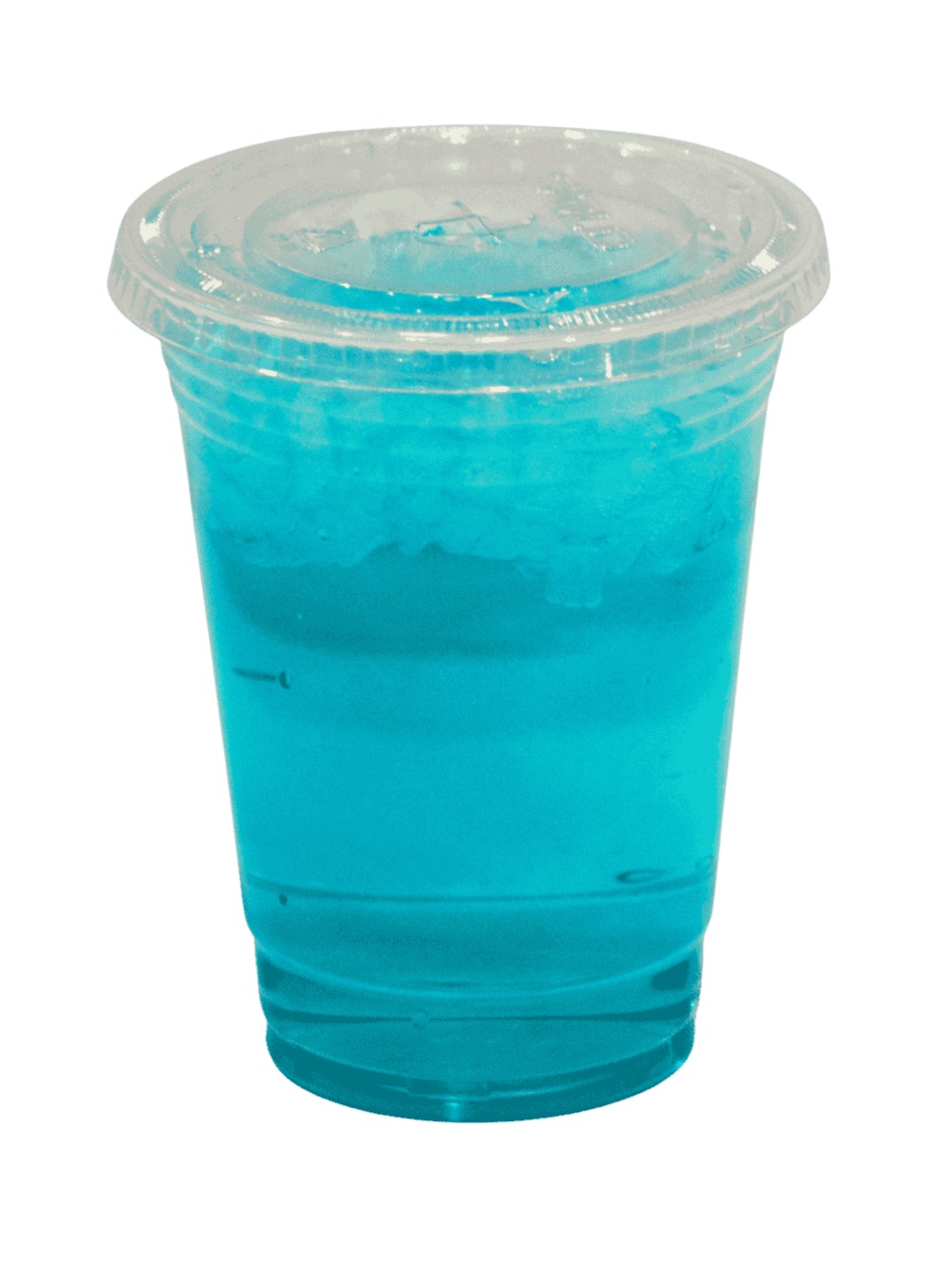 Blue lotus energy kicker drink served at Pit Stop Cafe in Fairbanks, Alaska