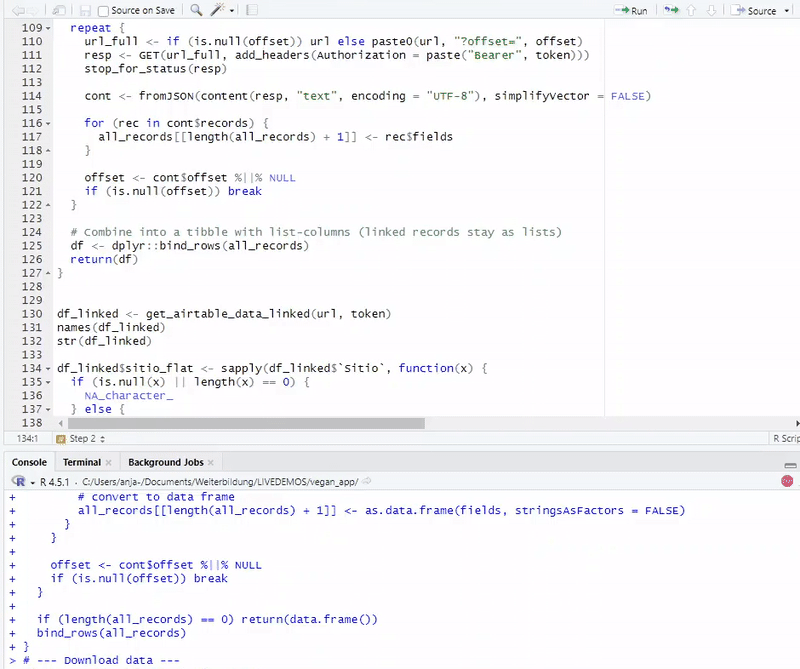 Data analysis implementation